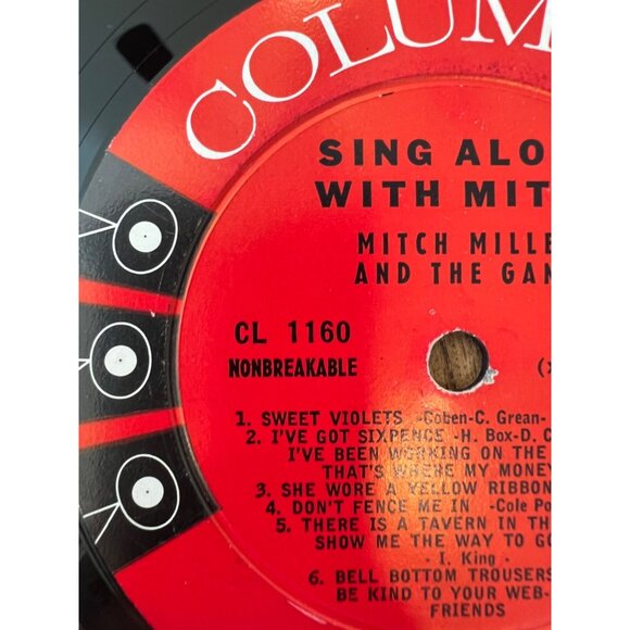 VTG Sing Along With Mitch Vinyl Record By Mitch Miller & The Gang Album CL 1160 - Picture 2 of 5